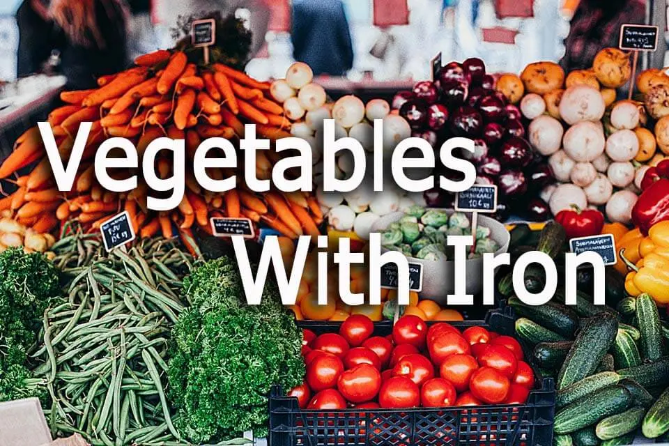 Vegetables with High in Iron list of category